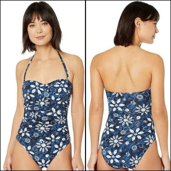 Bleu Rod Beattie Swimwear Halter Take A Dip Convertible One-piece Bathing Suit 8 - Picture 1 of 16
